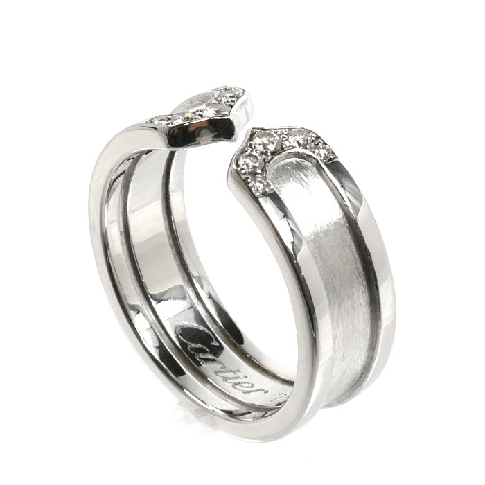 CARTIER カルティエ K18WG ホワイトゴールド C2 リング・指輪 ダイヤモンド 11号 51 6.8g レディース【中古】【美品】