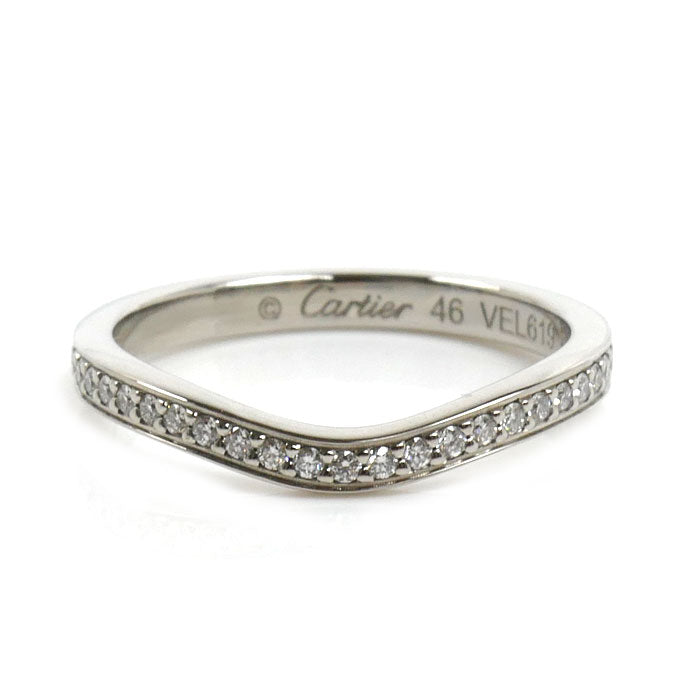 CARTIER カルティエ Pt950プラチナ バレリーナカーブ リング・指輪 B4093046 ダイヤモンド 6号 46 2.6g レディース【中古】