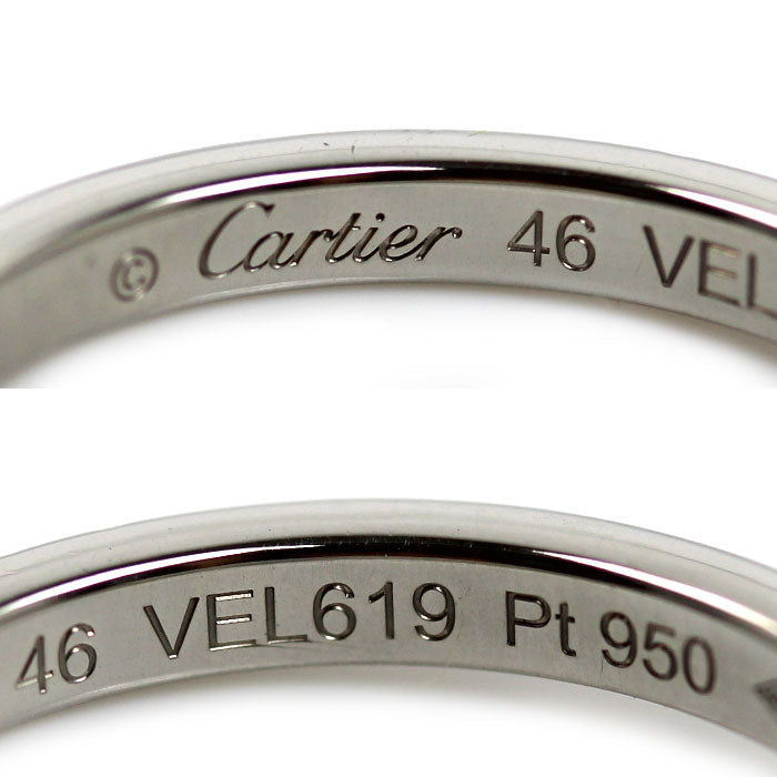 CARTIER カルティエ Pt950プラチナ バレリーナカーブ リング・指輪 B4093046 ダイヤモンド 6号 46 2.6g レディース【中古】