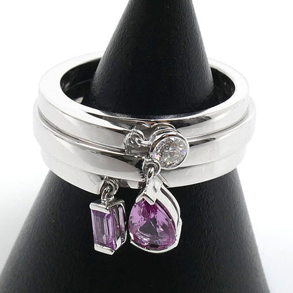 Chaumet ショーメ K18WG ホワイトゴールド フリソン リング・指輪 ピンクサファイア ダイヤモンド 12号 52 13.0g レディース【中古】【美品】