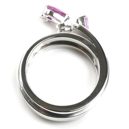 Chaumet ショーメ K18WG ホワイトゴールド フリソン リング・指輪 ピンクサファイア ダイヤモンド 12号 52 13.0g レディース【中古】【美品】