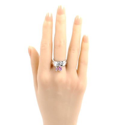 Chaumet ショーメ K18WG ホワイトゴールド フリソン リング・指輪 ピンクサファイア ダイヤモンド 12号 52 13.0g レディース【中古】【美品】