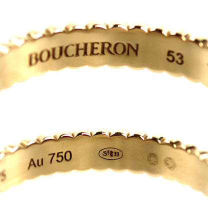 Boucheron ブシュロン K18YG イエローゴールド キャトル グログラン リング・指輪 JAL01169 13号 53 3.3g レディース【中古】【美品】