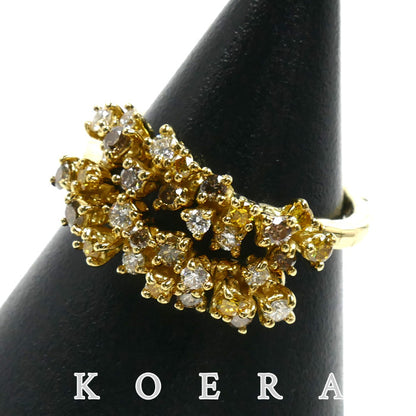 Damiani ダミアーニ K18YG イエローゴールド ミモザ リング・指輪 20078489 ダイヤモンド 5.1g フリーサイズ レディース【中古】