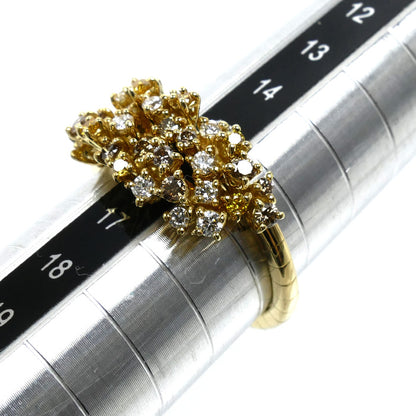 Damiani ダミアーニ K18YG イエローゴールド ミモザ リング・指輪 20078489 ダイヤモンド 5.1g フリーサイズ レディース【中古】
