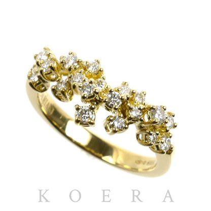 Damiani ダミアーニ K18YG イエローゴールド ミモザ リング・指輪 20086884 ダイヤモンド 11号 3.8g レディース【中古】【美品】