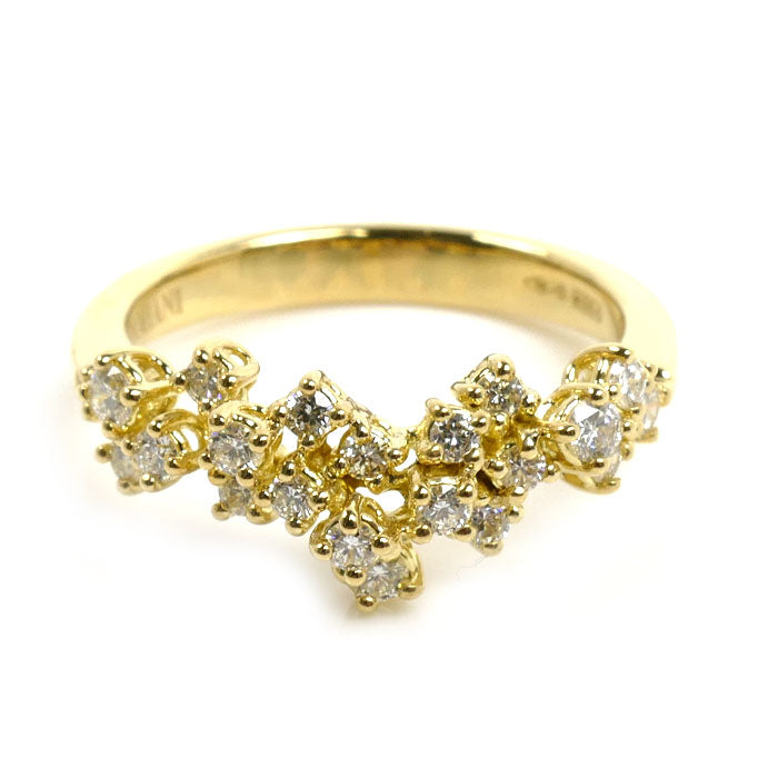 Damiani ダミアーニ K18YG イエローゴールド ミモザ リング・指輪 20086884 ダイヤモンド 11号 3.8g レディース【中古】【美品】