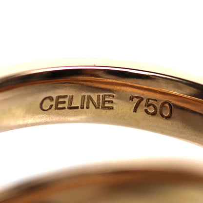 CELINE セリーヌ K18PG ピンクゴールド リング・指輪 ダイヤモンド 10.5号 8g 2連 レディース【中古】