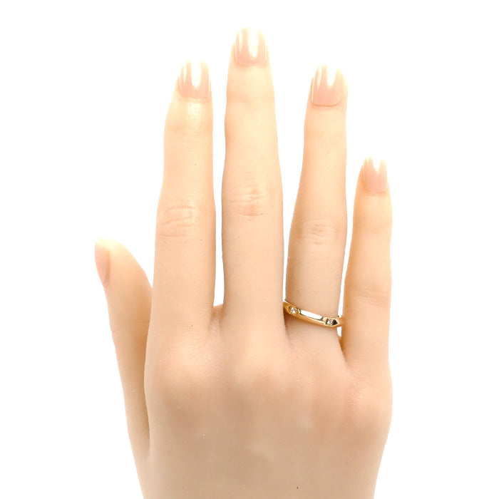 TIFFANY&Co. ティファニー K18PG ピンクゴールド トゥルー リング・指輪 67134176 ダイヤモンド 9号 3.2g レディース【中古】