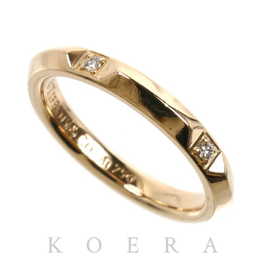 TIFFANY&Co. ティファニー K18PG ピンクゴールド トゥルー リング・指輪 67134176 ダイヤモンド 9号 3.2g レディース【中古】