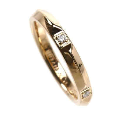 TIFFANY&Co. ティファニー K18PG ピンクゴールド トゥルー リング・指輪 67134176 ダイヤモンド 9号 3.2g レディース【中古】