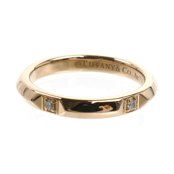 TIFFANY&Co. ティファニー K18PG ピンクゴールド トゥルー リング・指輪 67134176 ダイヤモンド 9号 3.2g レディース【中古】
