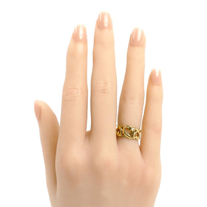 TIFFANY&Co. ティファニー K18YG イエローゴールド トリプルラビングハート リング・指輪 4号 4.4g レディース【中古】