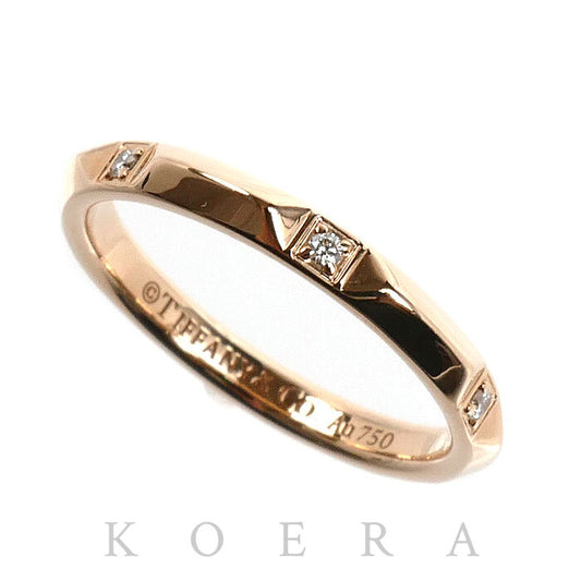 TIFFANY&Co. ティファニー K18PG ピンクゴールド トゥルーバンド リング・指輪 67134257 ダイヤモンド 14号 3.1g ユニセックス【中古】【美品】