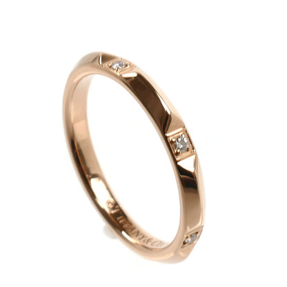 TIFFANY&Co. ティファニー K18PG ピンクゴールド トゥルーバンド リング・指輪 67134257 ダイヤモンド 14号 3.1g ユニセックス【中古】【美品】