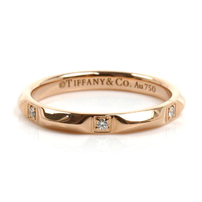 TIFFANY&Co. ティファニー K18PG ピンクゴールド トゥルーバンド リング・指輪 67134257 ダイヤモンド 14号 3.1g ユニセックス【中古】【美品】