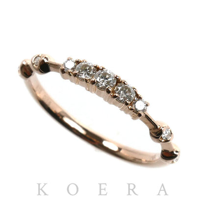 BELLESIORA ベルシオラ K18PG ピンクゴールド リング・指輪 ダイヤモンド0.15ct 7号 1.4g レディース【中古】
