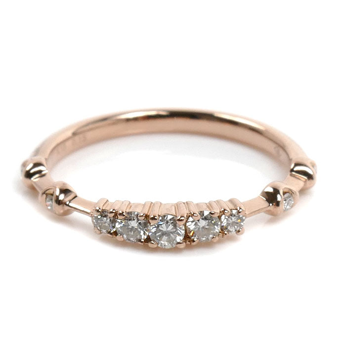 BELLESIORA ベルシオラ K18PG ピンクゴールド リング・指輪 ダイヤモンド0.15ct 7号 1.4g レディース【中古】