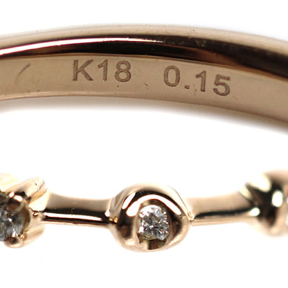 BELLESIORA ベルシオラ K18PG ピンクゴールド リング・指輪 ダイヤモンド0.15ct 7号 1.4g レディース【中古】