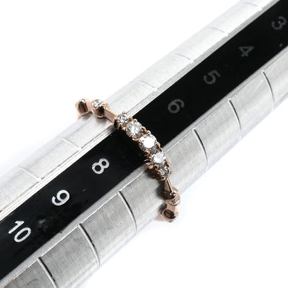 BELLESIORA ベルシオラ K18PG ピンクゴールド リング・指輪 ダイヤモンド0.15ct 7号 1.4g レディース【中古】