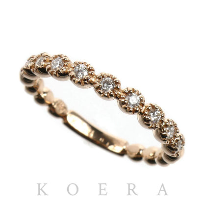 Ponte Vecchio ポンテヴェキオ K18PG ピンクゴールド リング・指輪 ダイヤモンド0.17ct 10号 2.7g レディース【中古】
