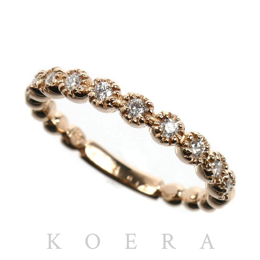 Ponte Vecchio ポンテヴェキオ K18PG ピンクゴールド リング・指輪 ダイヤモンド0.17ct 10号 2.7g レディース【中古】