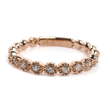 Ponte Vecchio ポンテヴェキオ K18PG ピンクゴールド リング・指輪 ダイヤモンド0.17ct 10号 2.7g レディース【中古】