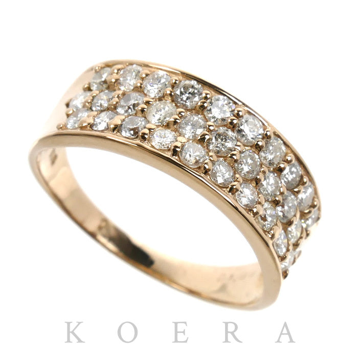 K18PG ピンクゴールド リング・指輪 ダイヤモンド1.00ct 15号 3.6g レディース【中古】