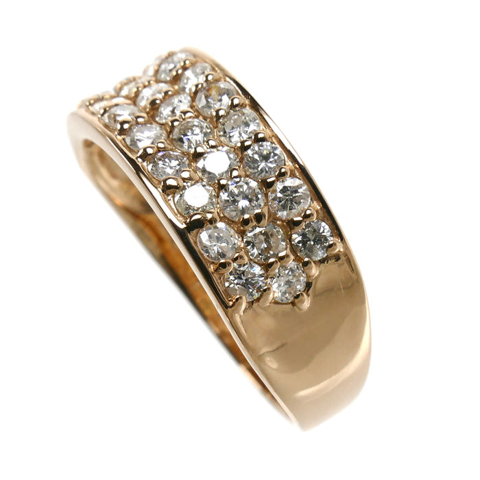 K18PG ピンクゴールド リング・指輪 ダイヤモンド1.00ct 15号 3.6g レディース【中古】
