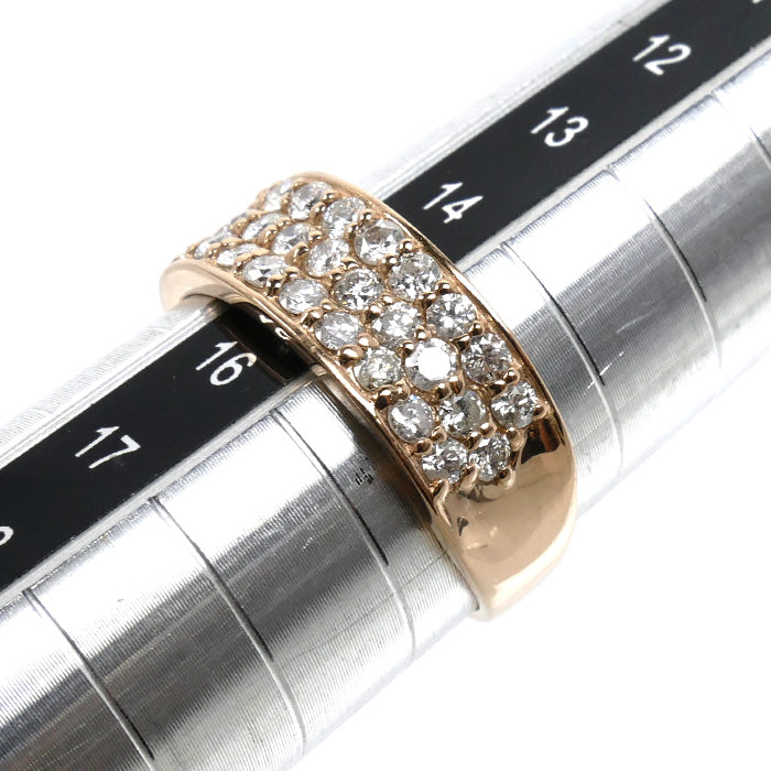 K18PG ピンクゴールド リング・指輪 ダイヤモンド1.00ct 15号 3.6g レディース【中古】