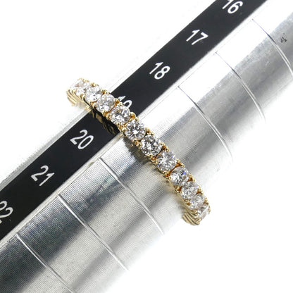 K18YG イエローゴールド フルエタニティ リング・指輪 ダイヤモンド1.37ct 19号 3.0g 大きなサイズ レディース【中古】
