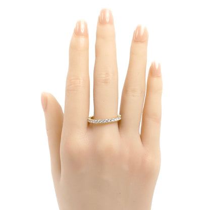 K18YG イエローゴールド フルエタニティ リング・指輪 ダイヤモンド1.37ct 19号 3.0g 大きなサイズ レディース【中古】
