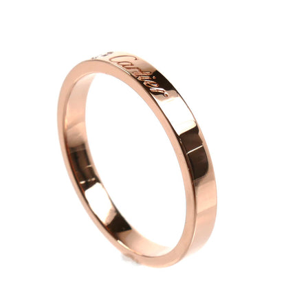 CARTIER カルティエ K18PG ピンクゴールド エングレーブド 1Pダイヤ リング・指輪 B4086459 ダイヤモンド 19号 59 4.0g レディース【中古】