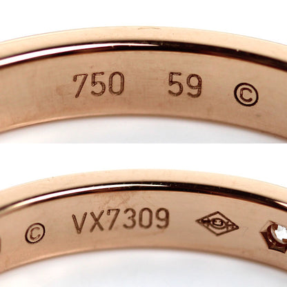 CARTIER カルティエ K18PG ピンクゴールド エングレーブド 1Pダイヤ リング・指輪 B4086459 ダイヤモンド 19号 59 4.0g レディース【中古】