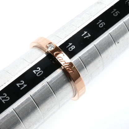 CARTIER カルティエ K18PG ピンクゴールド エングレーブド 1Pダイヤ リング・指輪 B4086459 ダイヤモンド 19号 59 4.0g レディース【中古】
