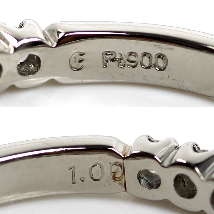 Pt900プラチナ エタニティ リング・指輪 ダイヤモンド1.00ct 12号 4.7g レディース【中古】【美品】