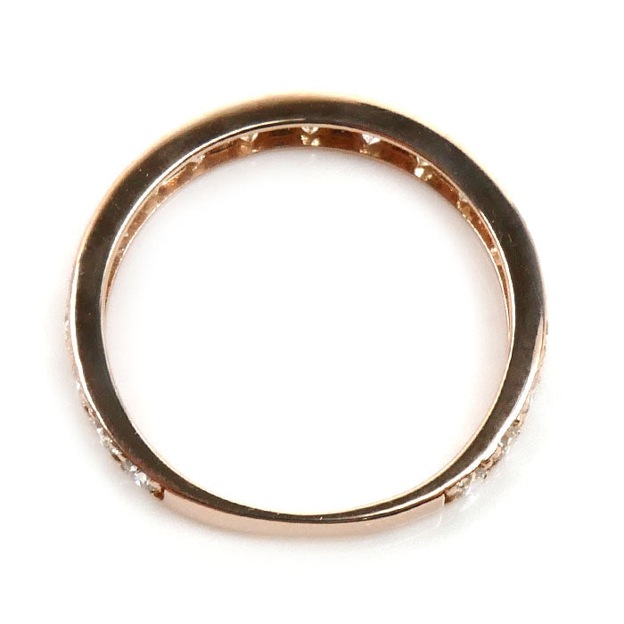 K18PG ピンクゴールド ハーフエタニティ リング・指輪 ダイヤモンド1.00ct 13号 1.5g レディース【中古】