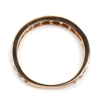 K18PG ピンクゴールド ハーフエタニティ リング・指輪 ダイヤモンド1.00ct 13号 1.5g レディース【中古】