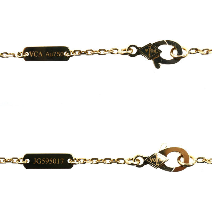 Van Cleef & Arpels ヴァンクリーフ＆アーペル K18YG イエローゴールド フォルサチェーン ネックレス 3.4g 37/42cm レディース【中古】