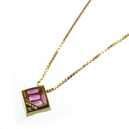 BELLESIORA ベルシオラ K18YG イエローゴールド ネックレス ルビー ダイヤモンド0.06ct 2.5g 40cm レディース【中古】【美品】