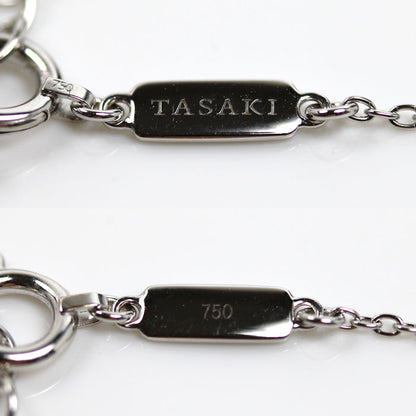 TASAKI タサキ K18WG ホワイトゴールド チャンツ ネックレス P-16676-18KWG アコヤパール約8.0mm ダイヤモンド0.34ct 5.7g 40～45cm レディース【中古】