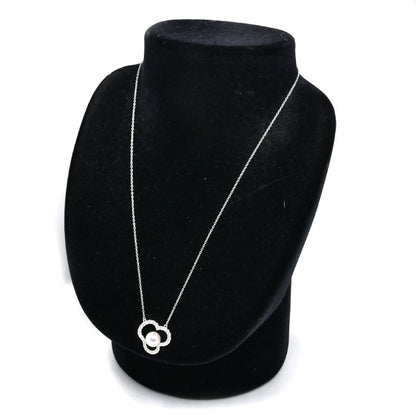 TASAKI タサキ K18WG ホワイトゴールド チャンツ ネックレス P-16676-18KWG アコヤパール約8.0mm ダイヤモンド0.34ct 5.7g 40～45cm レディース【中古】