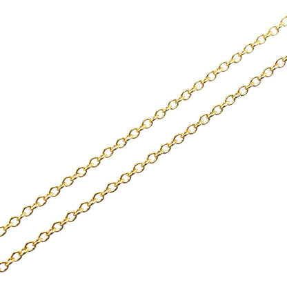 Damiani ダミアーニ K18YG イエローゴールド Dサイド ハート ネックレス ダイヤモンド 8.0g 41/49cm レディース【中古】