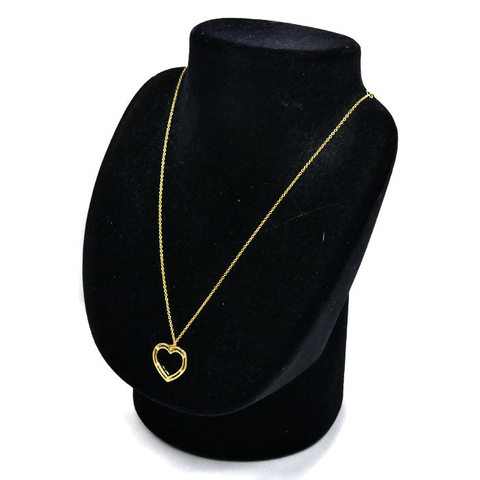 Damiani ダミアーニ K18YG イエローゴールド Dサイド ハート ネックレス ダイヤモンド 8.0g 41/49cm レディース【中古】