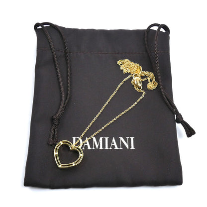 Damiani ダミアーニ K18YG イエローゴールド Dサイド ハート ネックレス ダイヤモンド 8.0g 41/49cm レディース【中古】