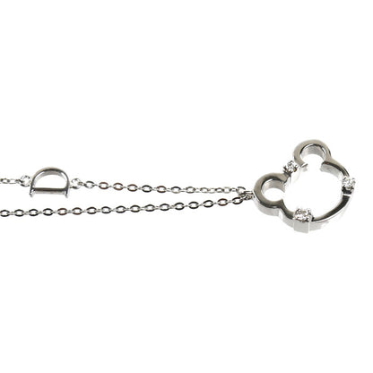Damiani ダミアーニ K18WG ホワイトゴールド ミニシンボリ ベア ネックレス ダイヤモンド 3.2g 42cm レディース【中古】【美品】