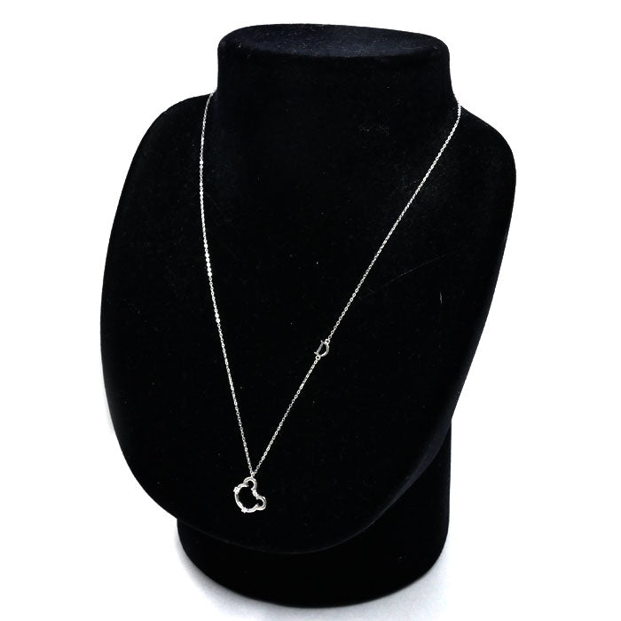 Damiani ダミアーニ K18WG ホワイトゴールド ミニシンボリ ベア ネックレス ダイヤモンド 3.2g 42cm レディース【中古】【美品】