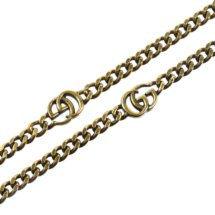GUCCI グッチ GP ラインストーン GGマーモント ネックレス 645675 44～49cm レディース【中古】