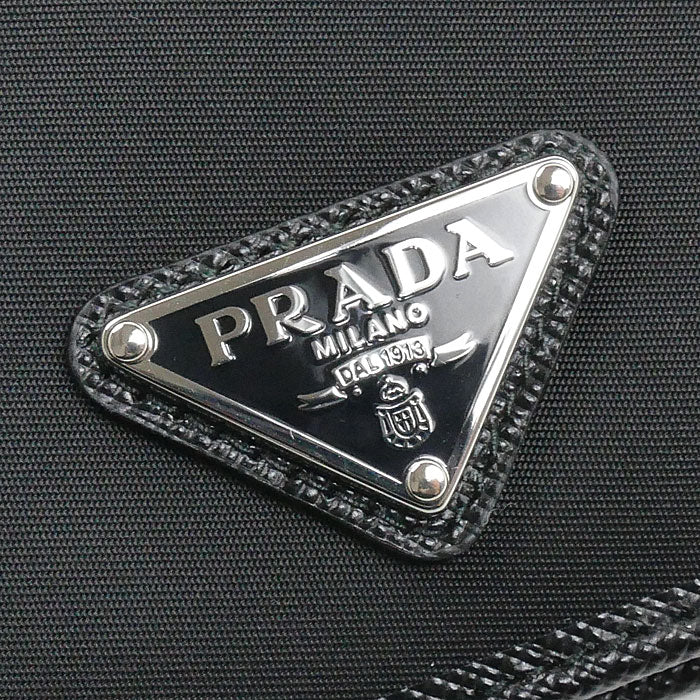 PRADA プラダ テスート トライアングルロゴ 二つ折り財布 ブラック 2MO738 IC メンズ【未使用】【買取品】