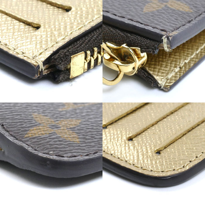 LOUIS VUITTON ルイ・ヴィトン ポルト カルト ロミー コインケース フラグメントケース モノグラム ブラウン ゴールド M26654 IC レディース【中古】